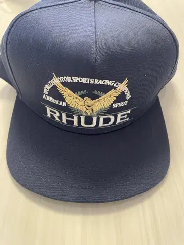 RHUDE 루드 새상품 캡 자수 로고 미국제 네이비
