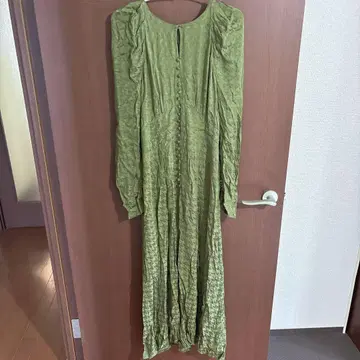 프레이 아이디 롱 원피스 긴팔 그린 카키