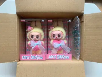 POP MART LET'S CHECKMATE 봉제 인형 labubu 2개