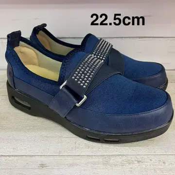 65 새상품 MARIKA 슬립온 5E 네이비 22.5cm
