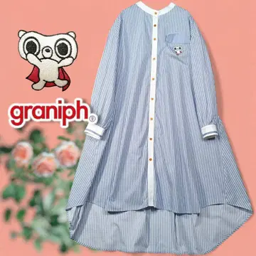 graniph 그라니프 아카시 씨 원피스 모치구만 자수 M 사이즈