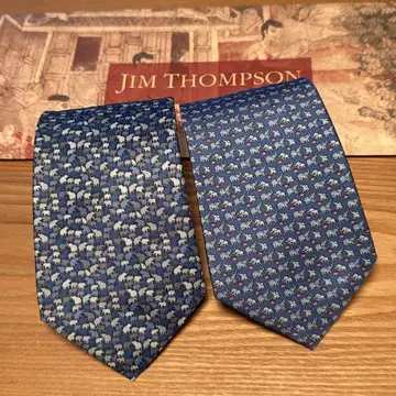JIM THOMPSON 짐톰슨 미사용품 코끼리 패턴 넥타이 2세트