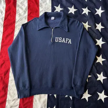 60s USAFA 하프 지퍼 스웨트 셔츠
