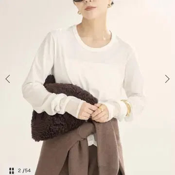 plage 플라주 R'IAM Sheer Cuff 풀오버 화이트
