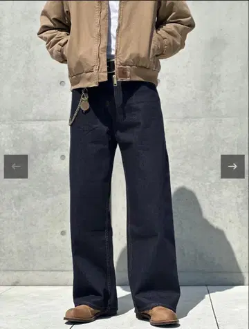 클래식 버클 세미 와이드 데님 2XL 밑단 수선 완료