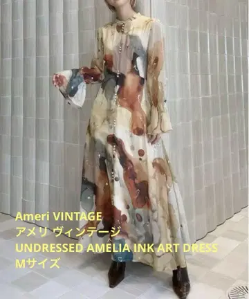 Ameri VINTAGE 아메리 INK ART 잉크 아트 원피스