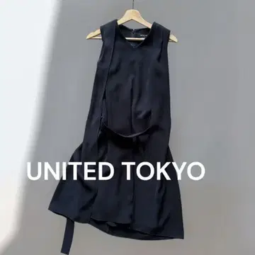 UNITED TOKYO 슬리브리스 원피스 사이즈 1 네이비