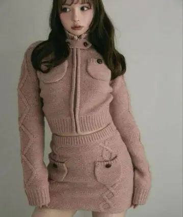 andmary Snow knit set up AM1094