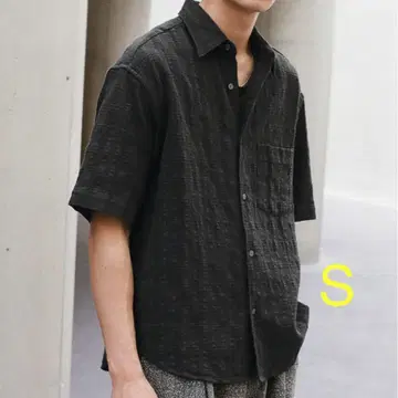 [ WYM LIDNM ] GAUZE MESH CHECK H/S SHIRT
