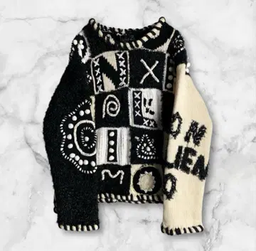 빈티지 아트풍 유니크한 니트 스웨터