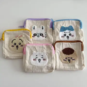 치이카와 (먼작귀) 복슬복슬 파우치 5종 세트