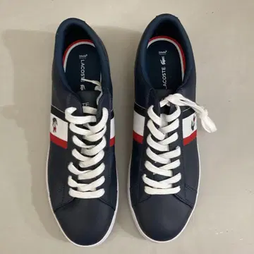 [ 미사용 새상품 ] 라코스테 LACOSTE 스니커즈 인조 가죽 트리컬러