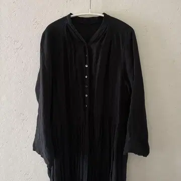 nest robe 블랙 긴팔 셔츠 원피스