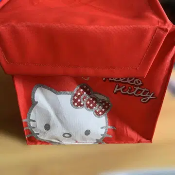 헬로키티 빨간색 레트로 나일론 수납BOX 2005