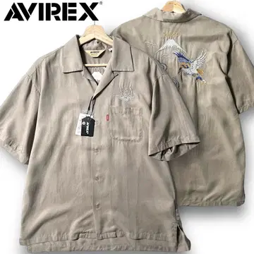XL 아비렉스 EMBROIDERY SHIRT 다크 베이지