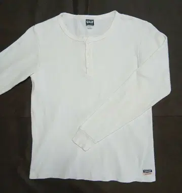 Schott 헨리넥 긴팔 T셔츠 화이트 썸머