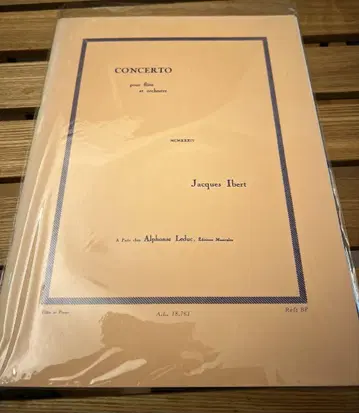 Jacques Ibert CONCERTO 악보 이베르 플루트 협주곡