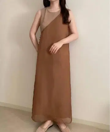 주노아 JUNOAH [ 2세트 ] 시어 레이어드 원피스