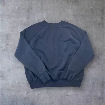 USA 구제 의류 90s 무지 맨투맨 래글런 네이비 크롭