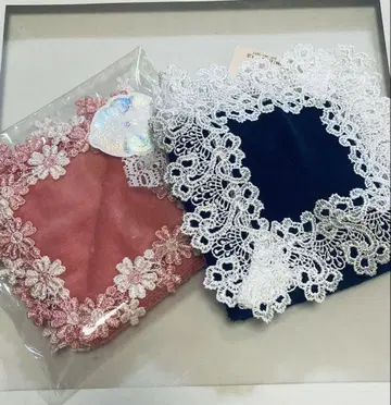 가격 인하 손수건 긴자와 레이스 핑크 네이비
