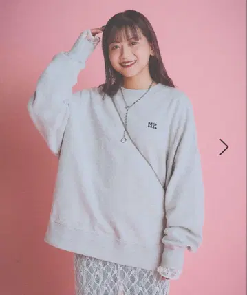지나시스 MIKU 기획 logo 맨투맨 그레이