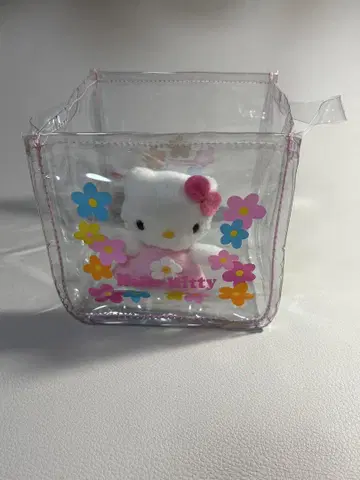 헬로키티 봉제 인형 포함 투명 백