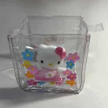 헬로키티 봉제 인형 포함 투명 백
