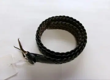 새상품 파파스 papas 뜨개질 가죽 벨트 일본제 85 네이비