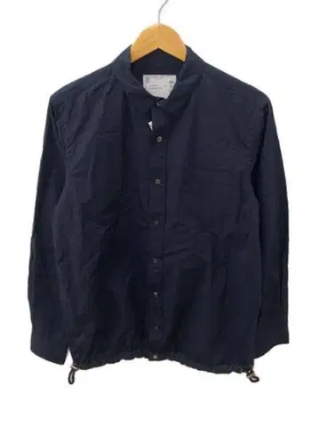 sacai 드로우 코드 셔츠 네이비