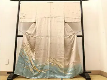 럭셔리 이로도메소데 작가물 꽃가마 오비 요시즈메 금채 순수 실크 일품