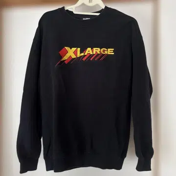 X - LARGE 블랙 자수 로고 맨투맨 M