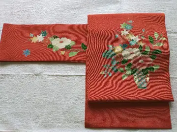 손그림 유젠 나고야 오비 크레이프 원단 작가 작품