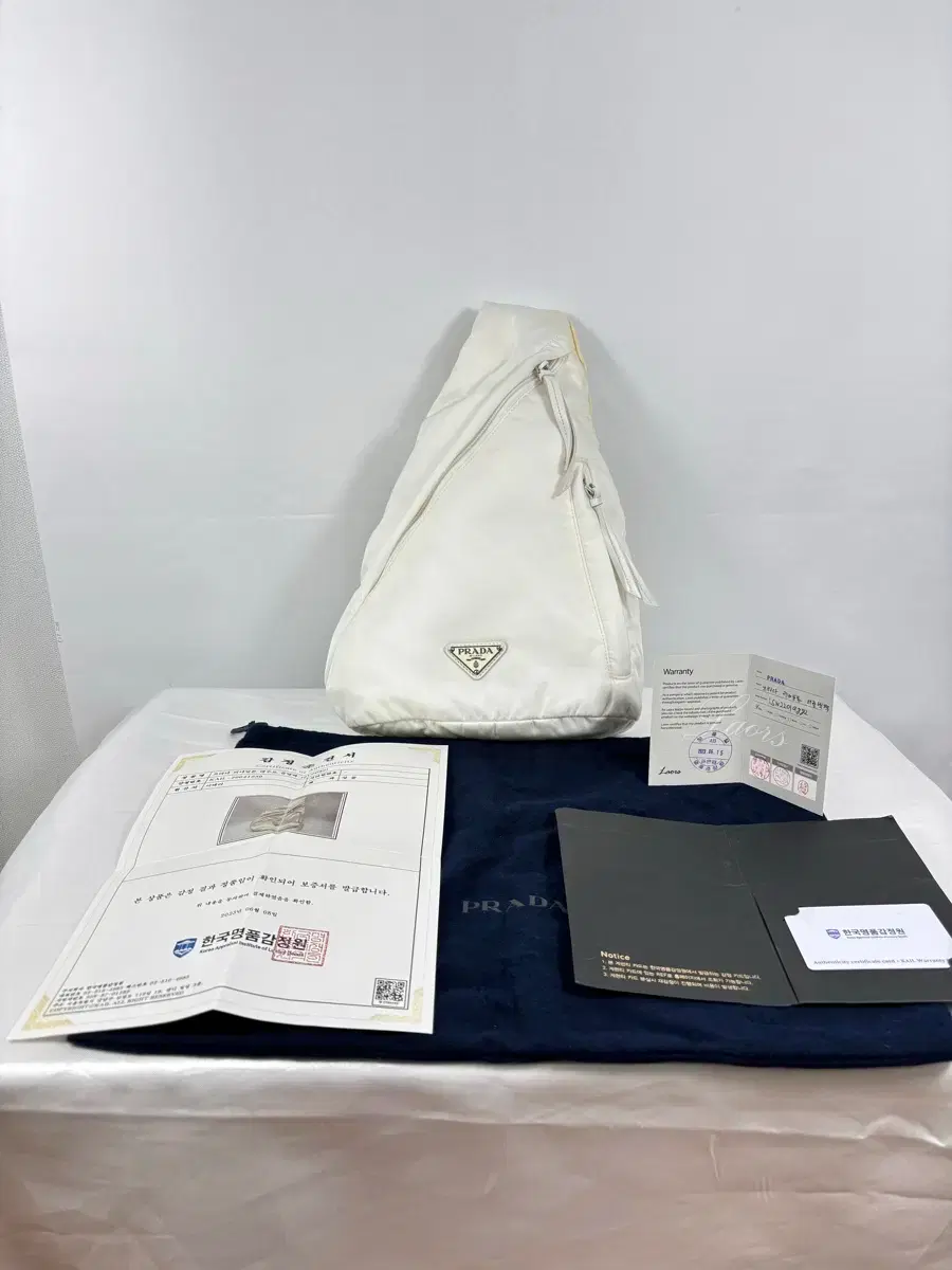 Quick sale Prada 23SS Rina Nylon Triangle Logo Sling Bag White