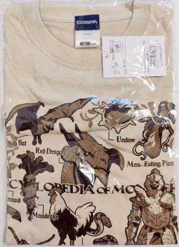 던전밥 마물 도감 T셔츠 SAND BEIGE L [가성비]