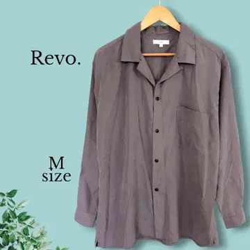 레보 Revo. 남성용 셔츠 페이크 스웨이드 스타일리시 셔츠 그레이 M