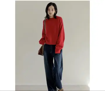 리디 알파카 터치 크롭 기장 니트 풀오버