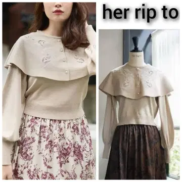 하립투 로얄 레이스 트리밍 케이프 풀오버 코지마 요나