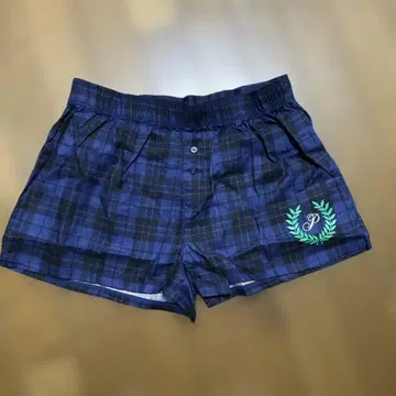 Victoria's Secret PINK 체크 무늬 네이비 숏팬츠