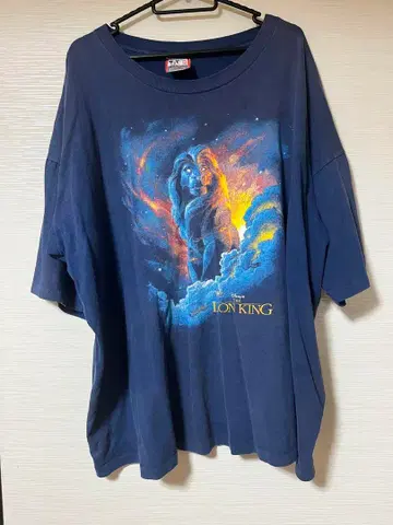 90s 라이온 킹 무파사 T셔츠 네이비 디즈니