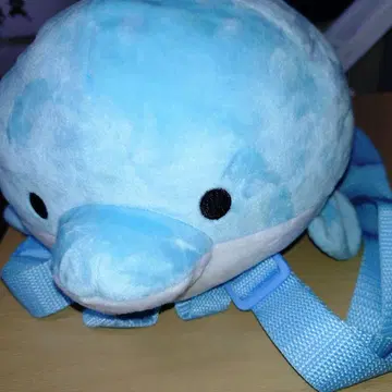돌고래 봉제 인형 백팩 블루