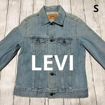 리바이스 자켓 데님 데님 자켓 아우터 블루 데미지