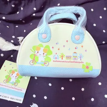 산리오 고양이 모임 마쉬멜로우 같은 폭신폭신 냥코 미니 보스턴 파우치