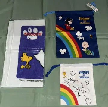 스누피 SNOOPY 복조리 타월 손수건