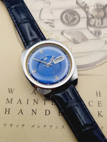 [정비 완료] 레어 블루 다이얼 세이코5 빈티지 1968년 SEIKO5
