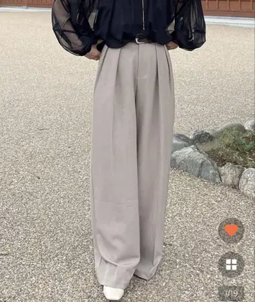 nugu aimy 벨트 세트 투 턱 슬랙스