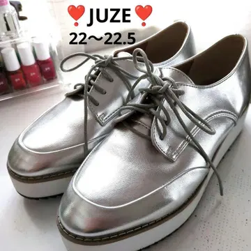 JUZE 실버 통굽 로퍼 S 22.0~22.5