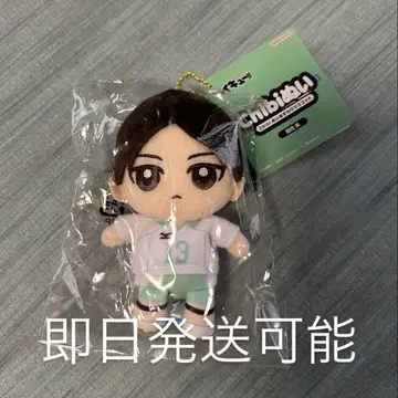 하이큐 쿠니미 아키라 Chibi 봉제 인형 앉은 마스코트 봉제 인형 키링