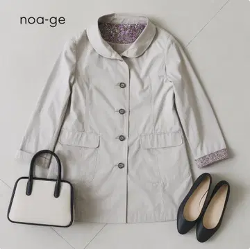 J1001@ noa-ge 성숙 큐트 경량 나일론 얇은 소재 코트 M