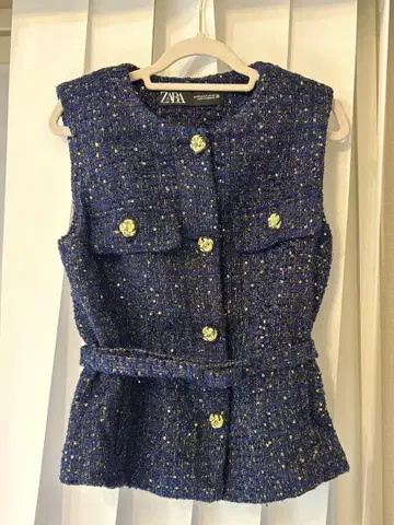 ZARA 트위드 베스트 XS