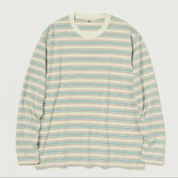 AURALEE GRADIENT STRIPE JERSEY L/S TEE 4